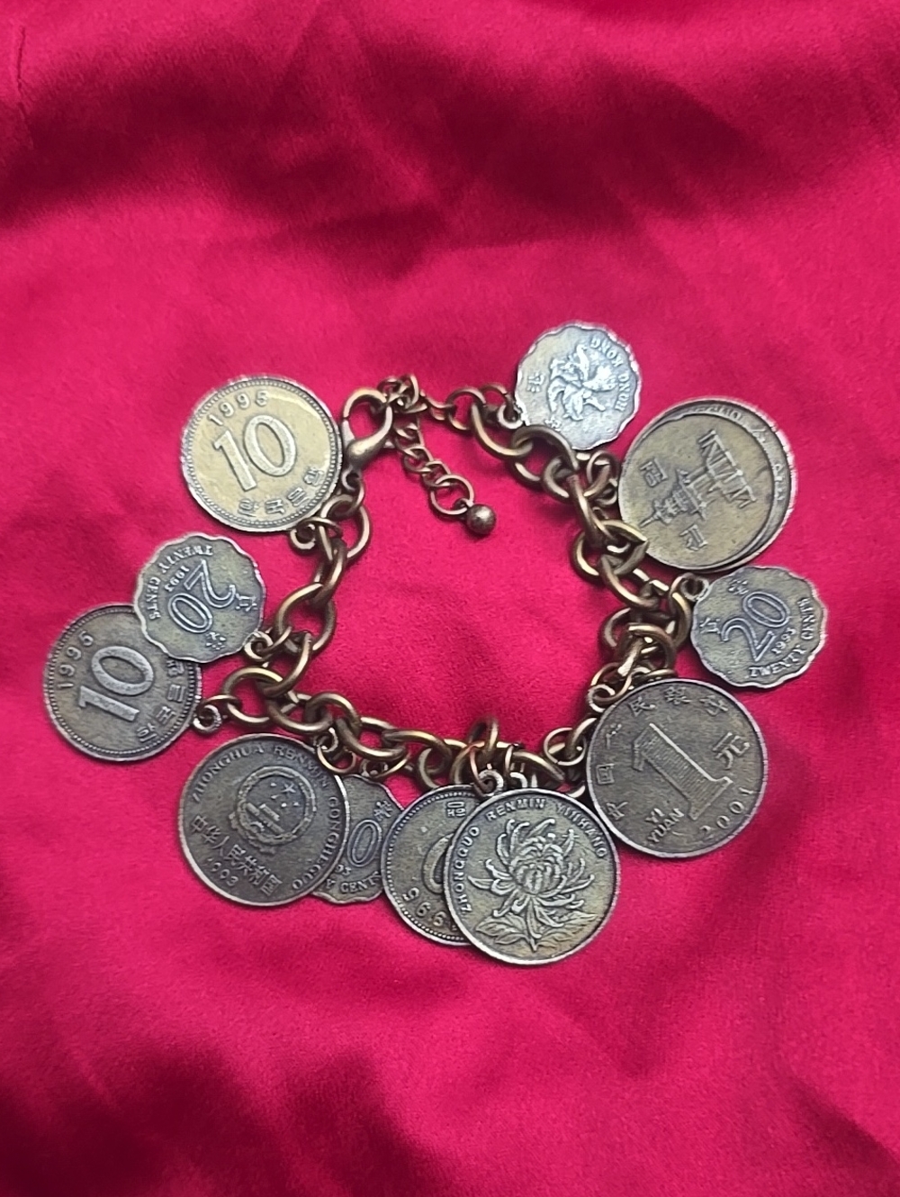 Vintage Coin Charm Bracelet.